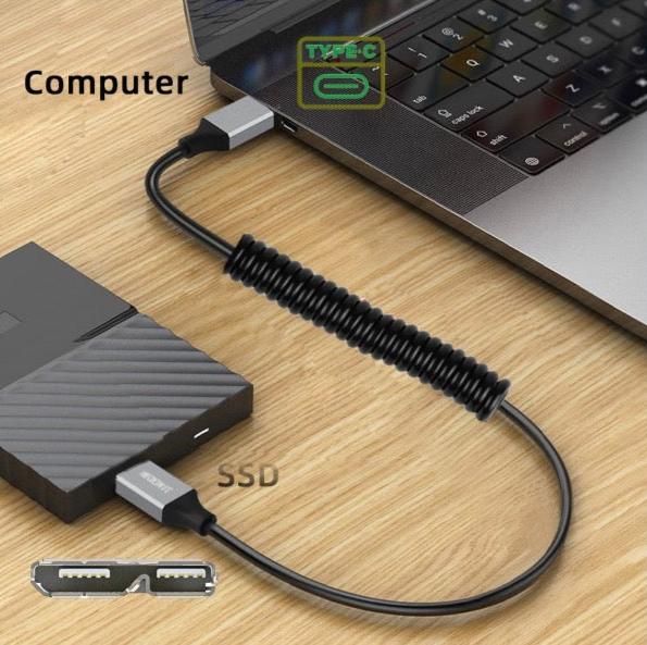 USB-C to Micro-B high-speed transfer cable
