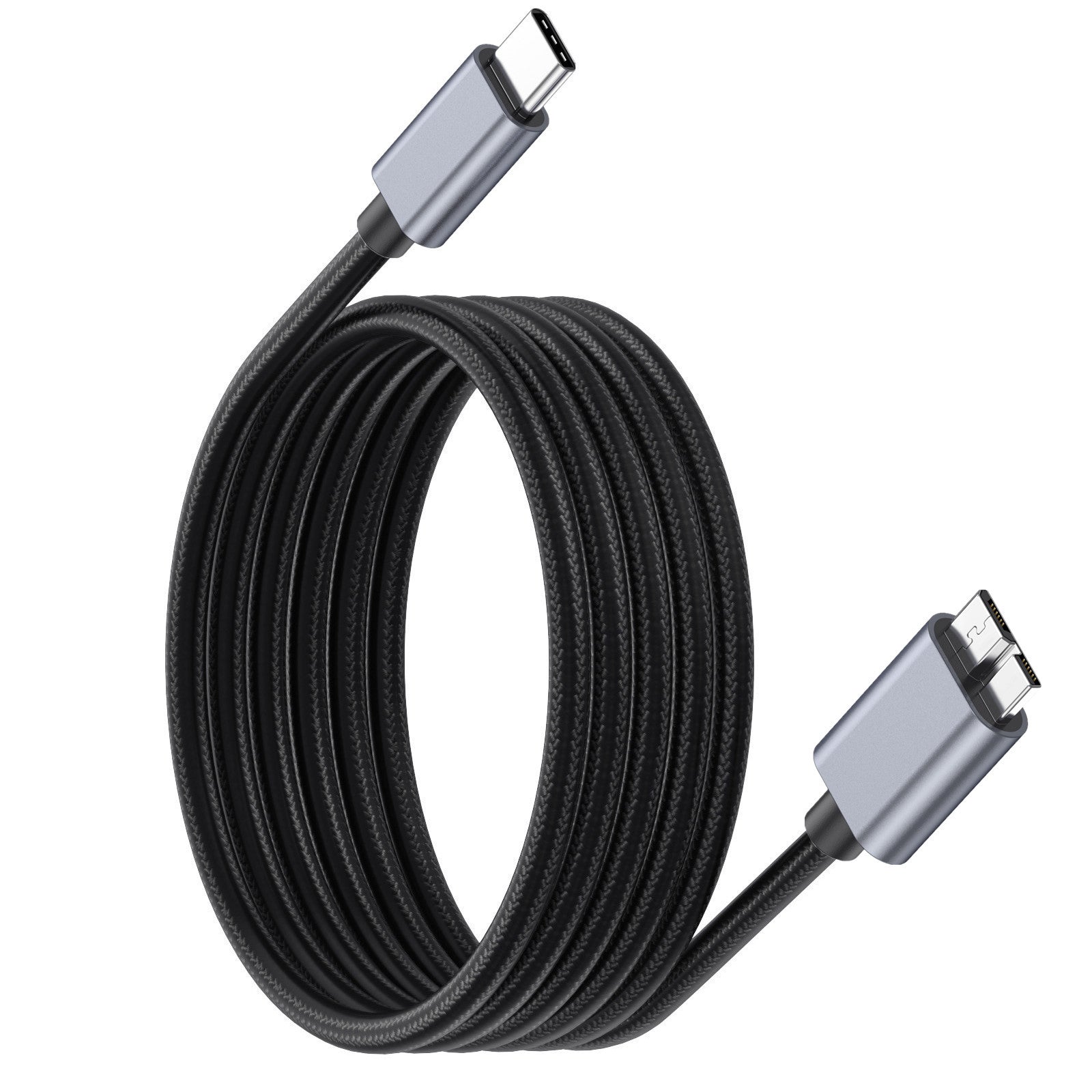 Black USB-C to Micro-B storage cable