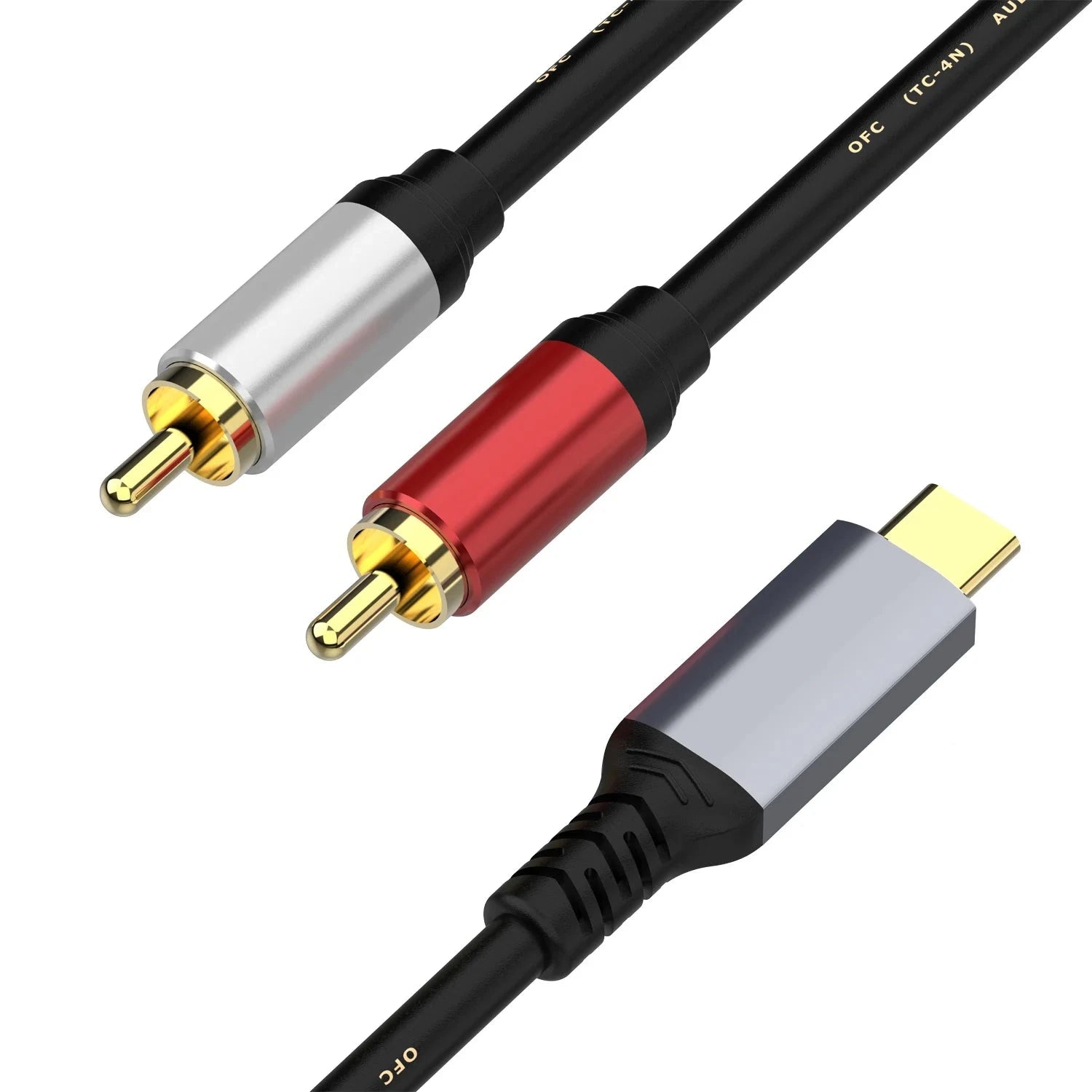 USB-C to analogue RCA speaker cable