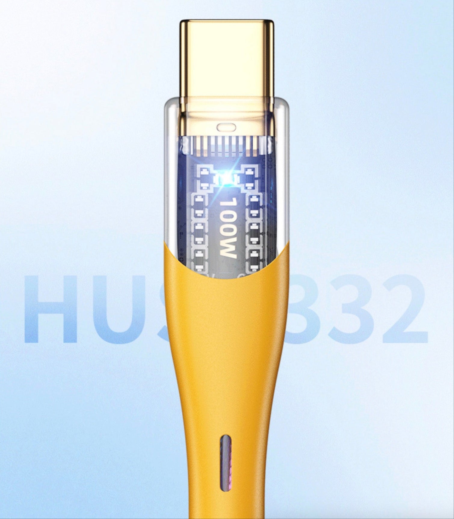 USB-C to USB-C 100W PD charging cable with Type-C male to male connectors for data and power