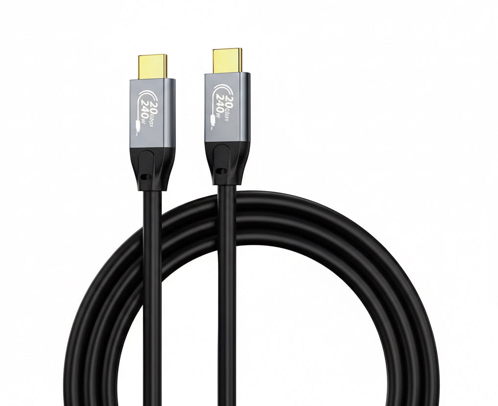 HDMI cable with gold connectors on a white background