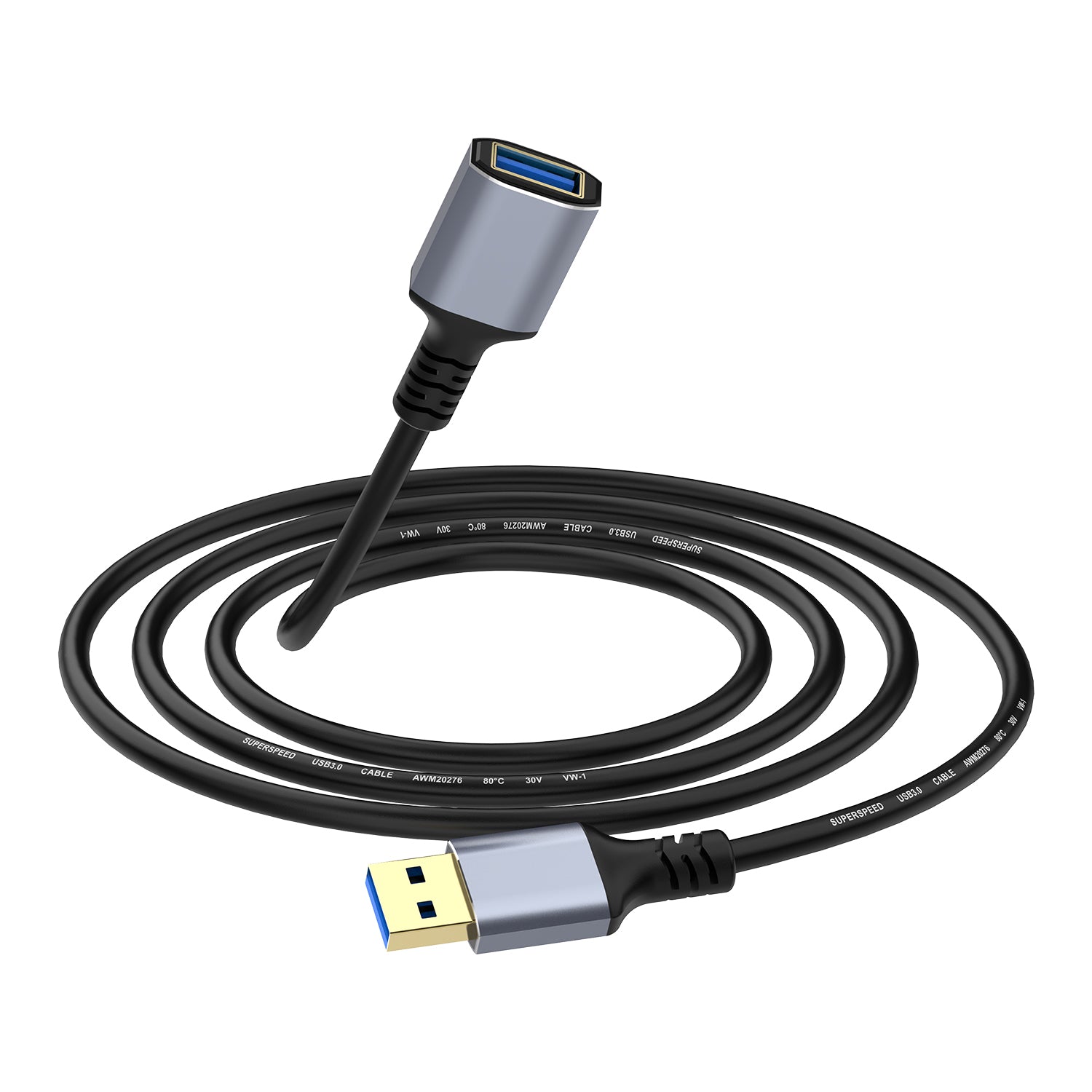 USB 3.0 Extension Cable, USB Type A Male to Female Data Sync Extender 5Gbps