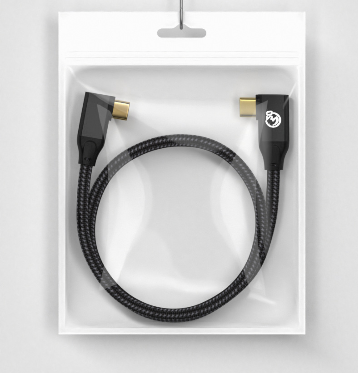 USB 3.2 Type-C to Type-C Cable 100W PD Fast Charging, 20Gbps Data Transfer, Braided Full-Function Dual-Elbow Design
