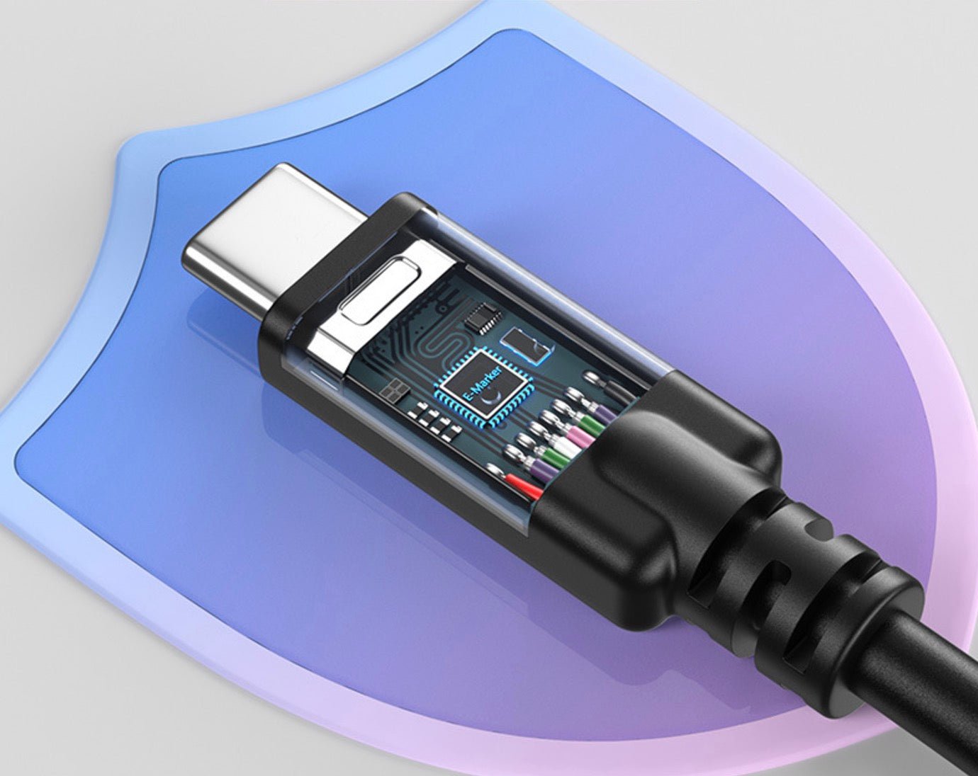 USB-C male to male USB4 cable with PD100W and high-speed data