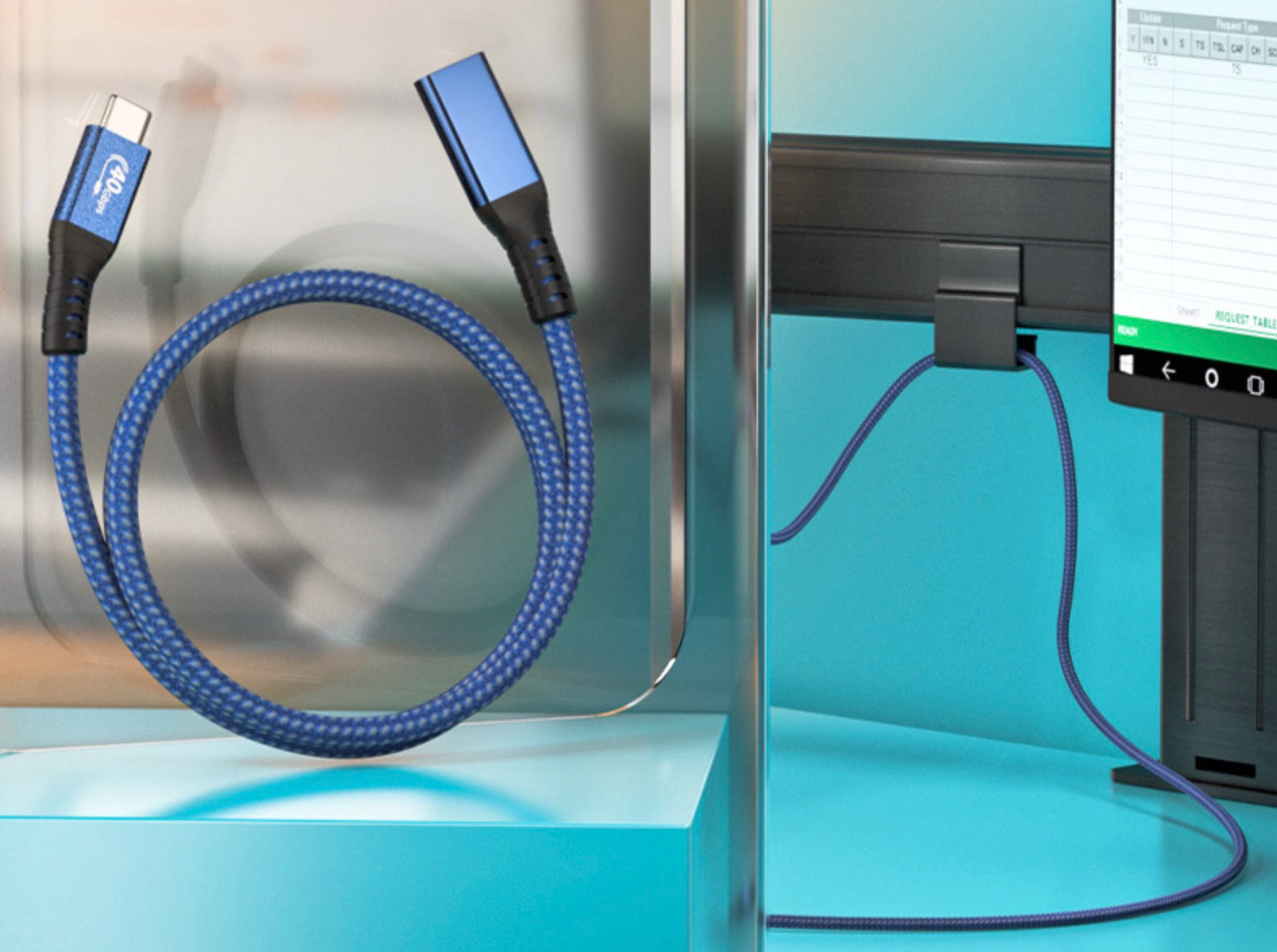 USB4 extension cable supporting 40Gbps 