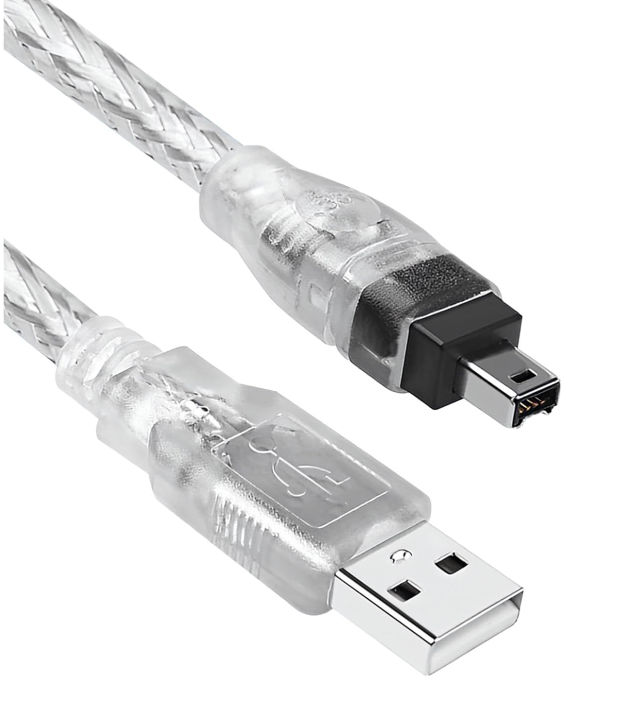 FireWire IEEE 1394 4-Pin to USB 2.0 Cable – Male to Male Data Converter for iLink Mini DV Digital Camera