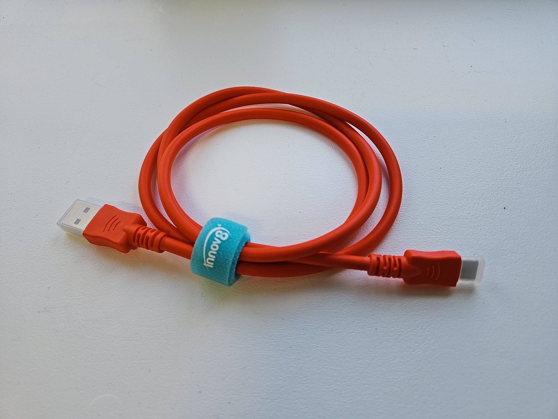 USB C charging cable flexible TPE jacket red