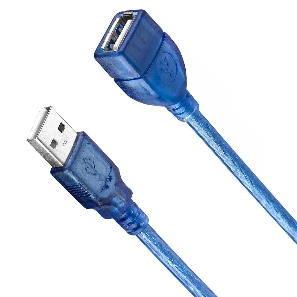 USB 2.0 extension cable 0.3m blue