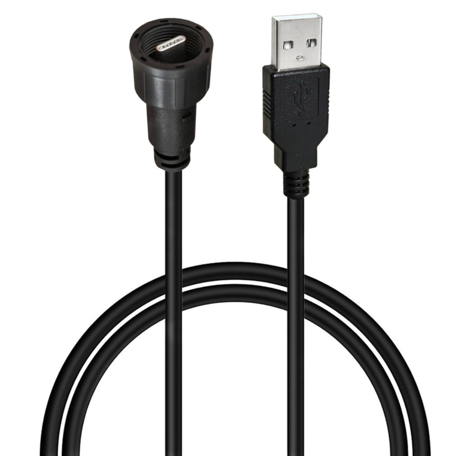 Industrial USB-A to USB-C waterproof connector cable