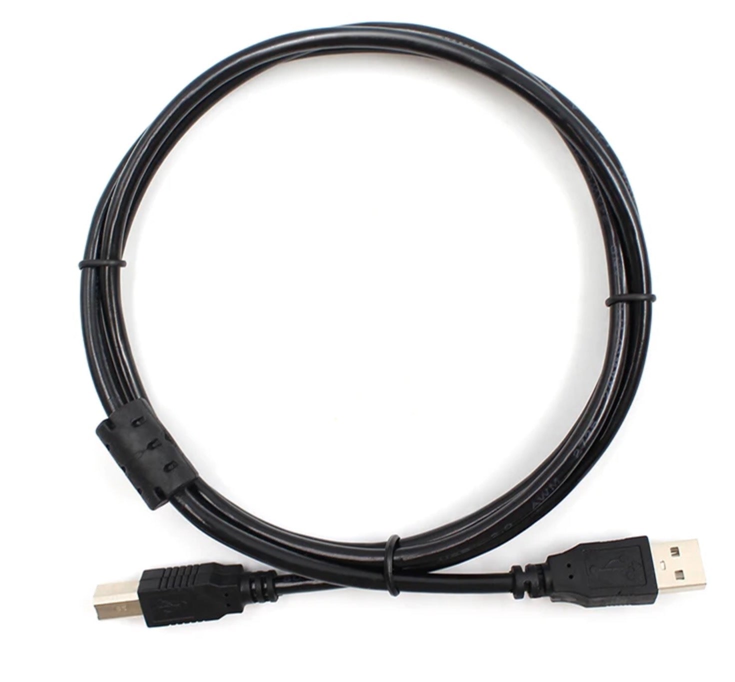 USB-A to USB-B male data transfer cable for office and home printing