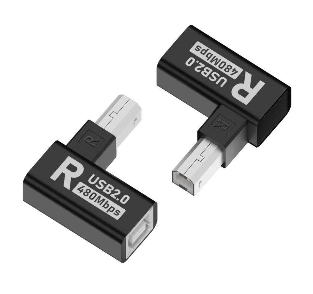 Angled USB Type-B extension adapter 480Mbps