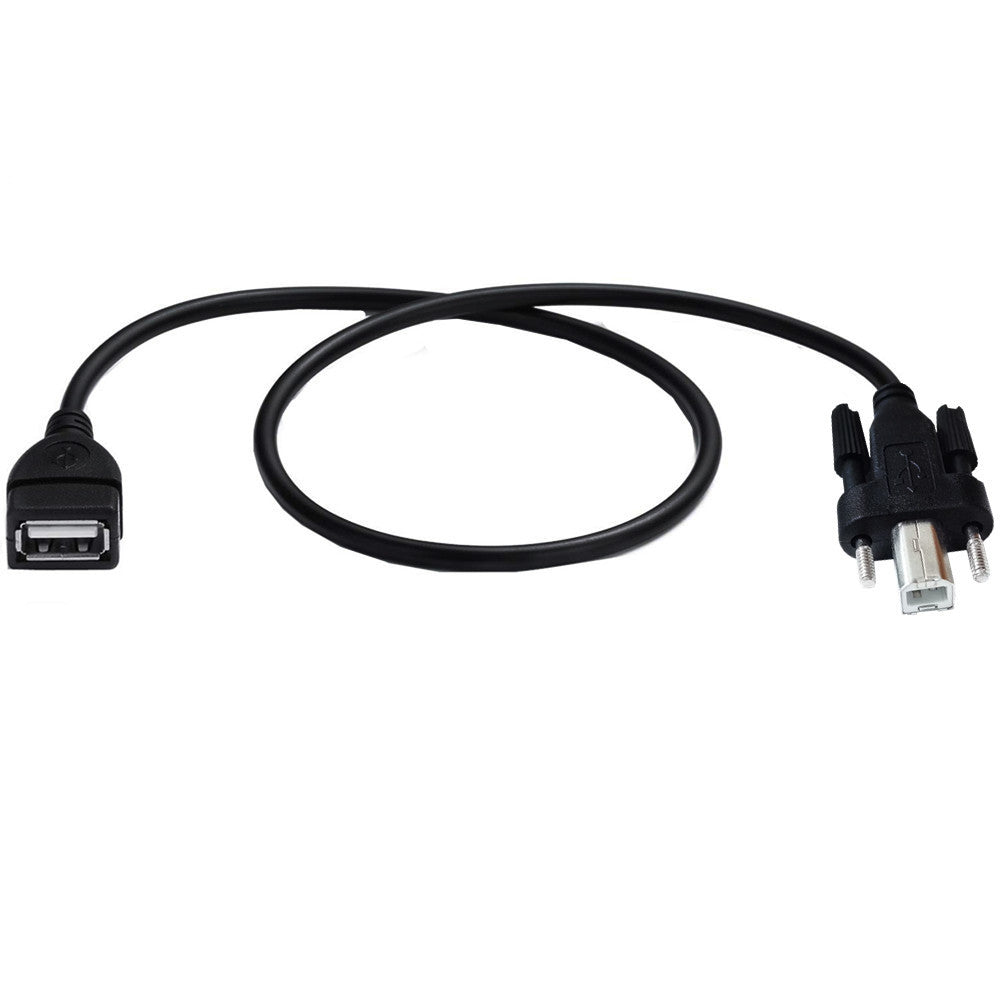 Panel mount USB extension cable for printers and scanners