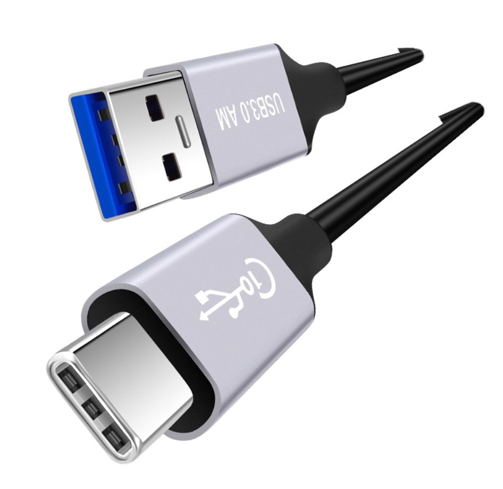 USB-A 3.0 male to USB-C male cable black