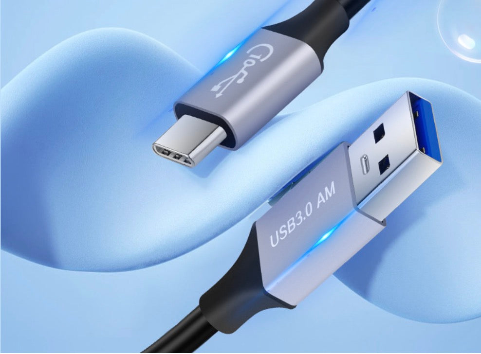 USB 3.0 to USB C cable for laptop and smartphone