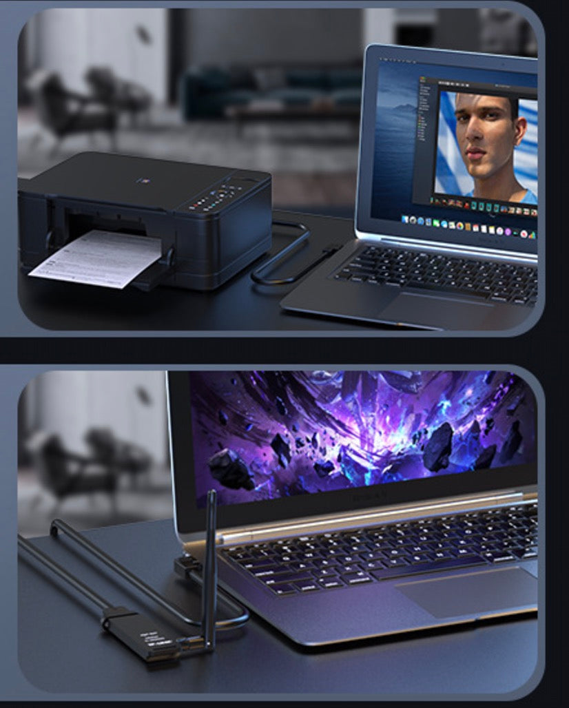 Panel mount USB A extension cable with screw fixing