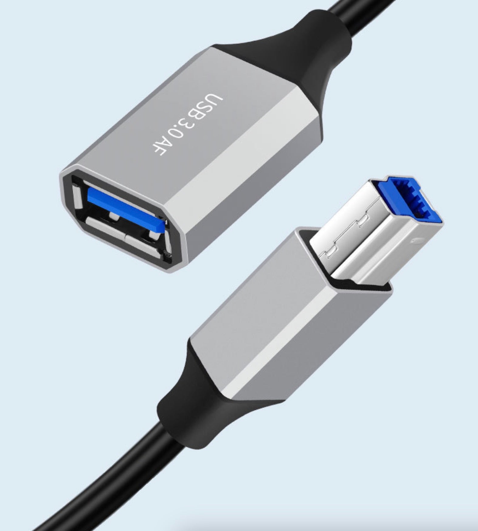 USB 3.0 Type-B male printer extension cable