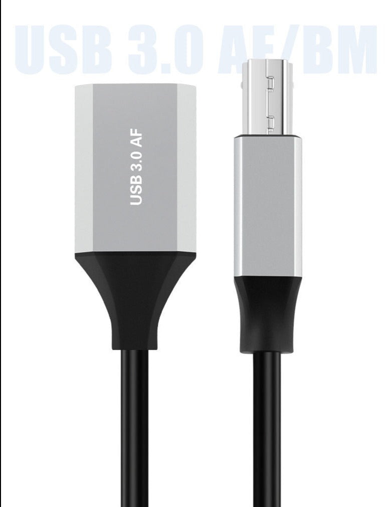 USB 3.0 Type-A female to Type-B male extension cable