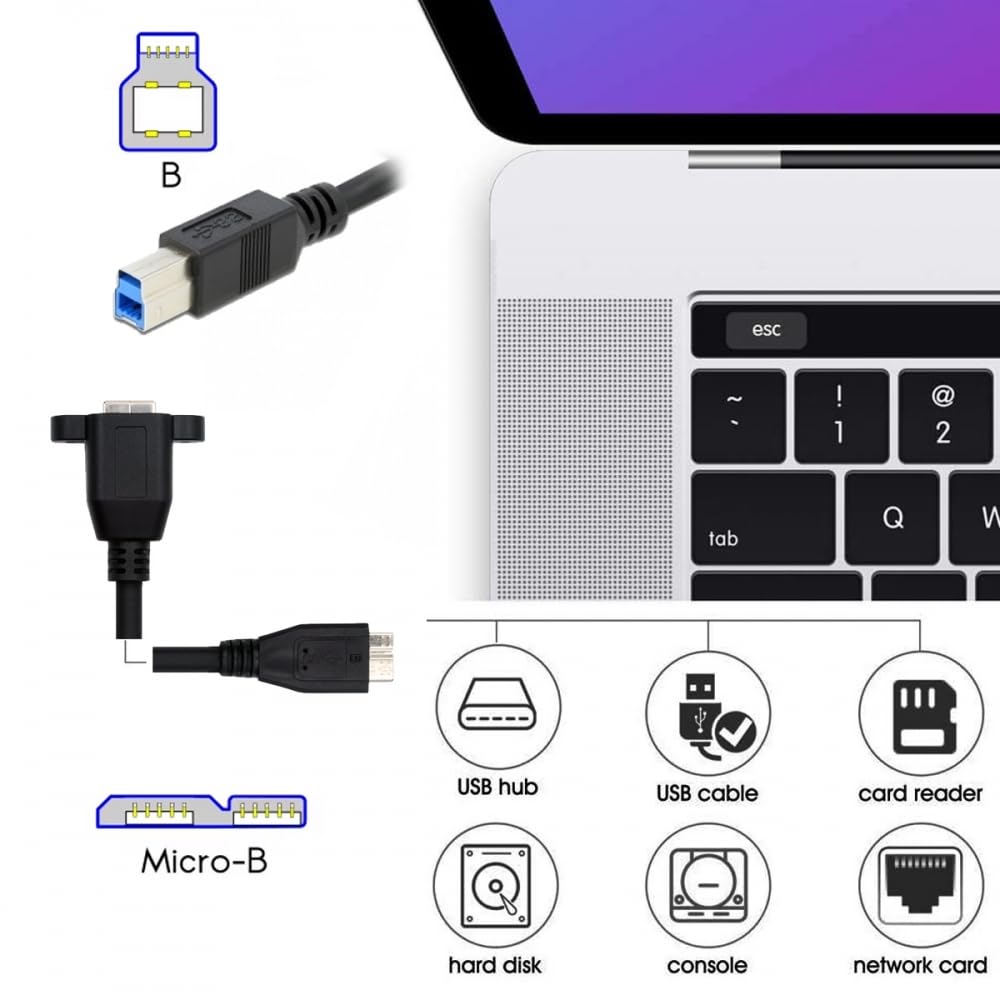 Laptop with USB cables and connectors displayed on a white background