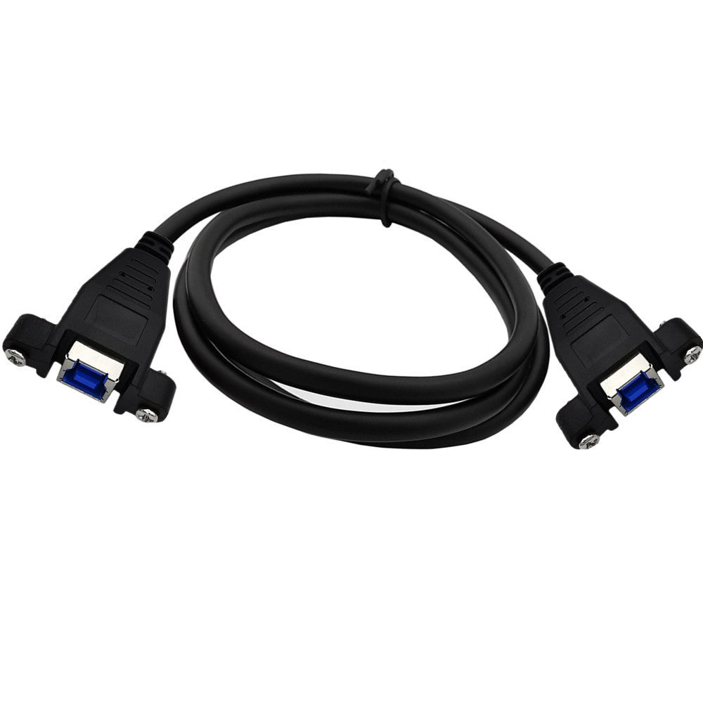 Panel mount USB Type B female to female connector