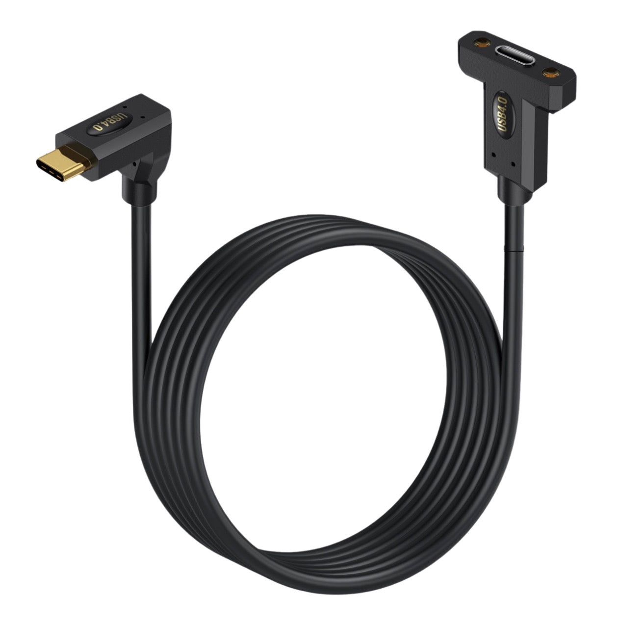 USB 4.0 Type-C female to female panel mount extension cable