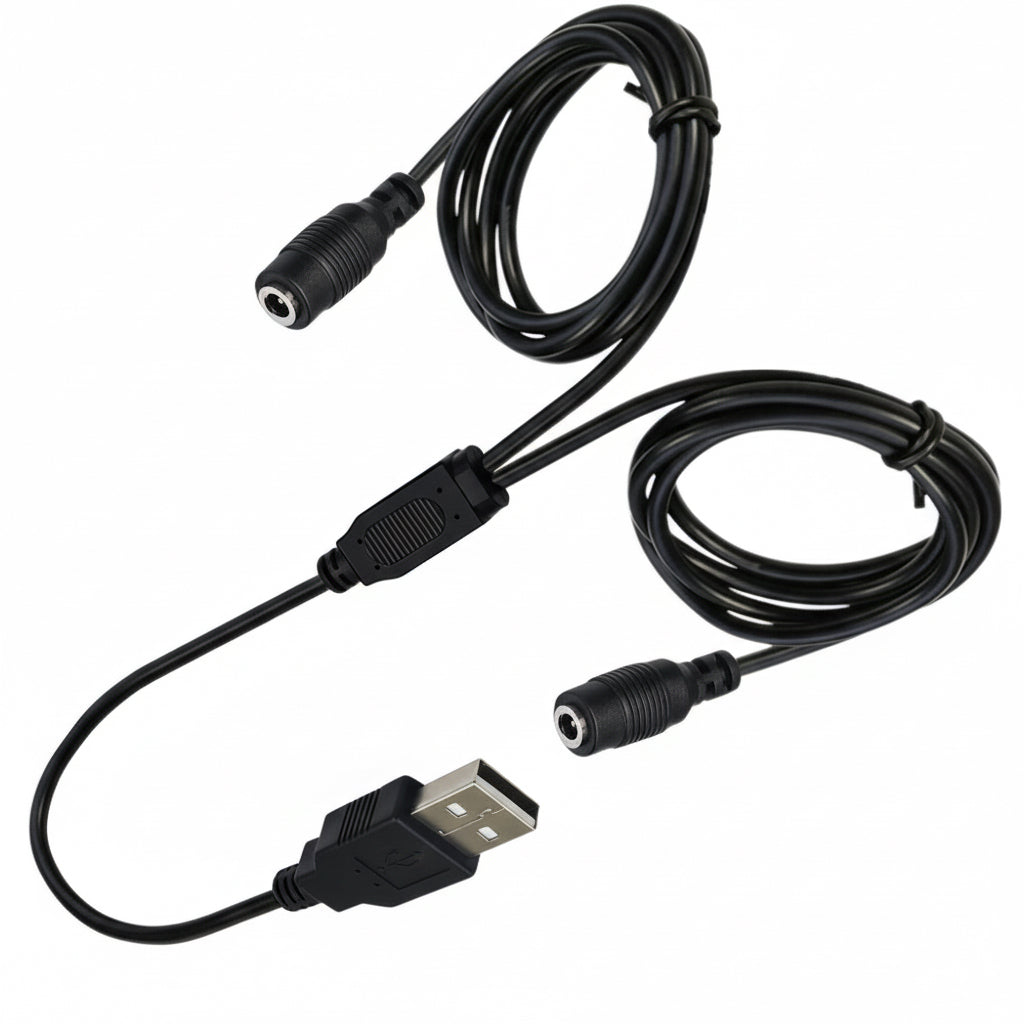 USB A to DC 3.5x1.35mm female power cable