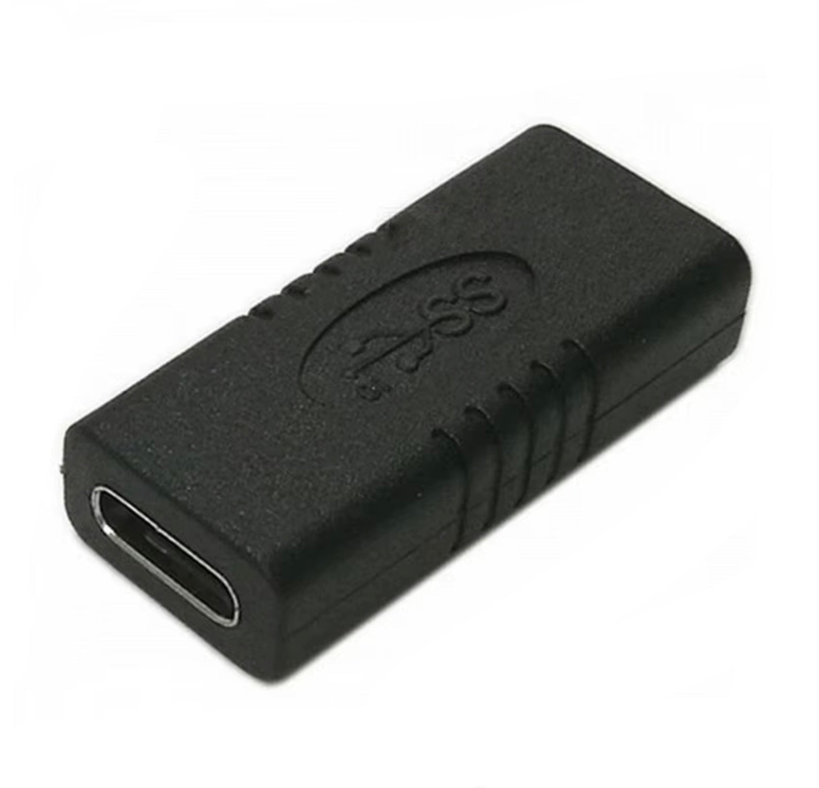 USB C extension adapter USB 3.1 Type C female to female coupler black and white