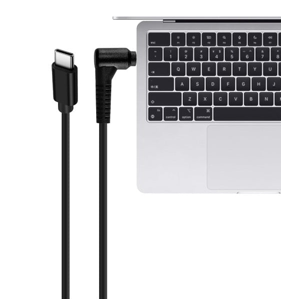 USB C to DC 3.5 x 1.35mm DC35135 PD fast charging cable with right-angle DC barrel plug