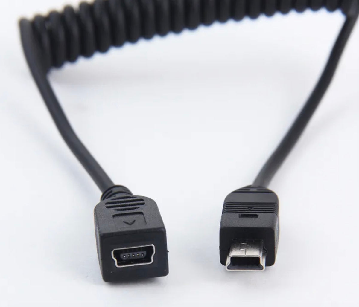 Usb Mini5a USB Mini 5 Pin Male to Female Coiled Extension Cable 1m