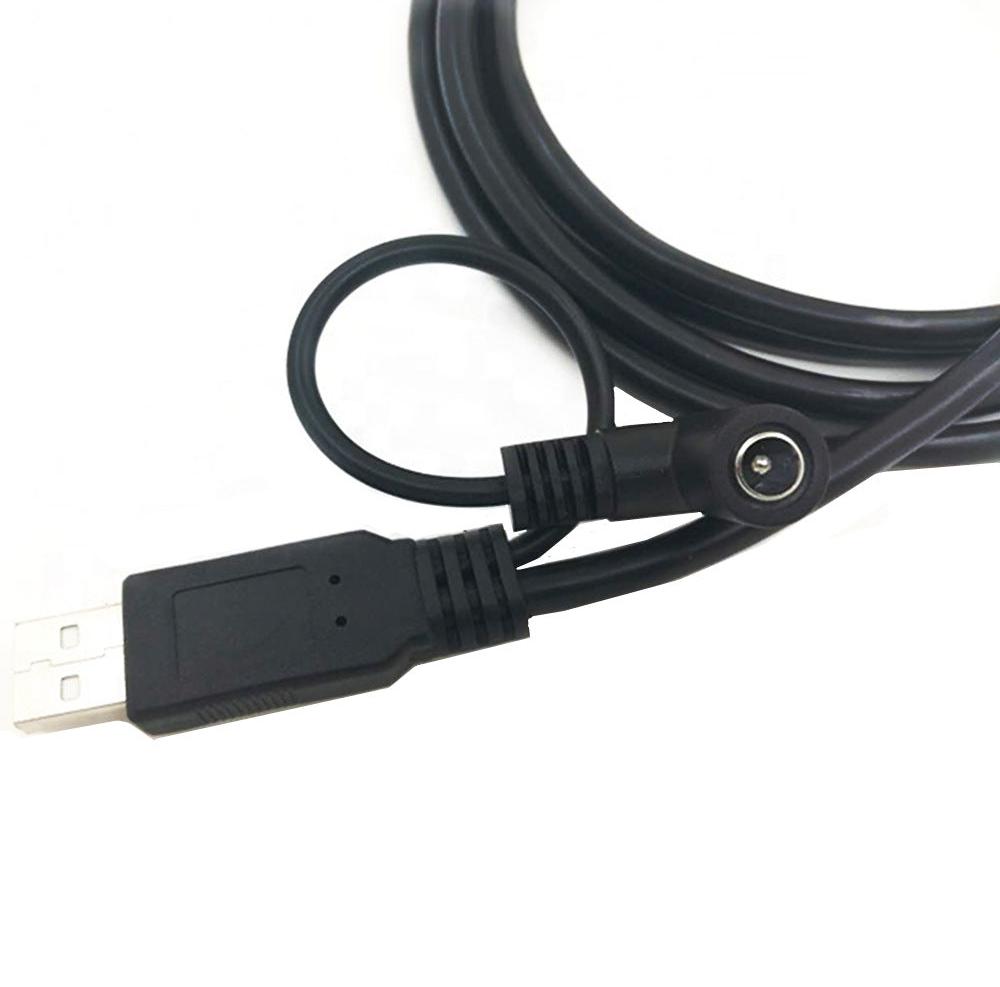 USB scanner cable dual 14-pin IDC with DC5521 female power supply for Verifone VX820 and VX805