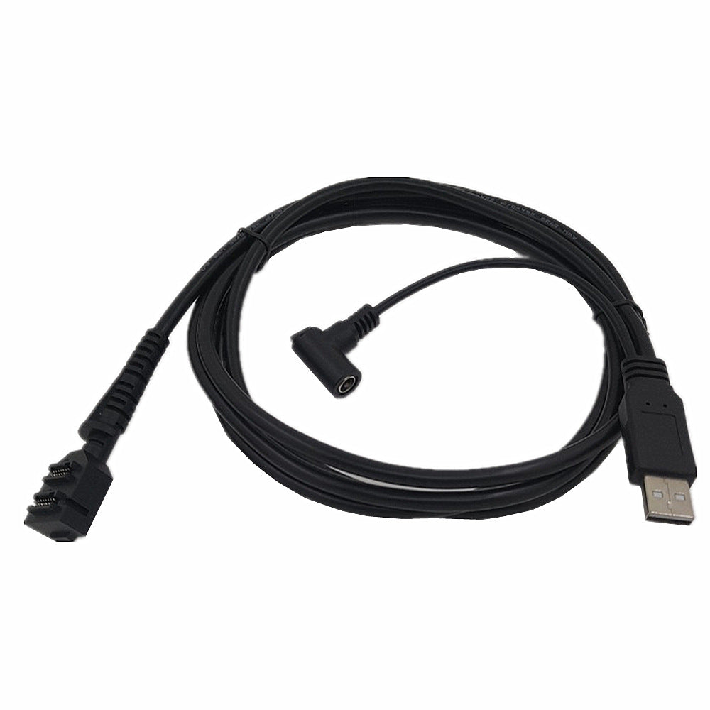 USB scanner cable dual 14-pin IDC with DC5521 female power supply for Verifone VX820 and VX805