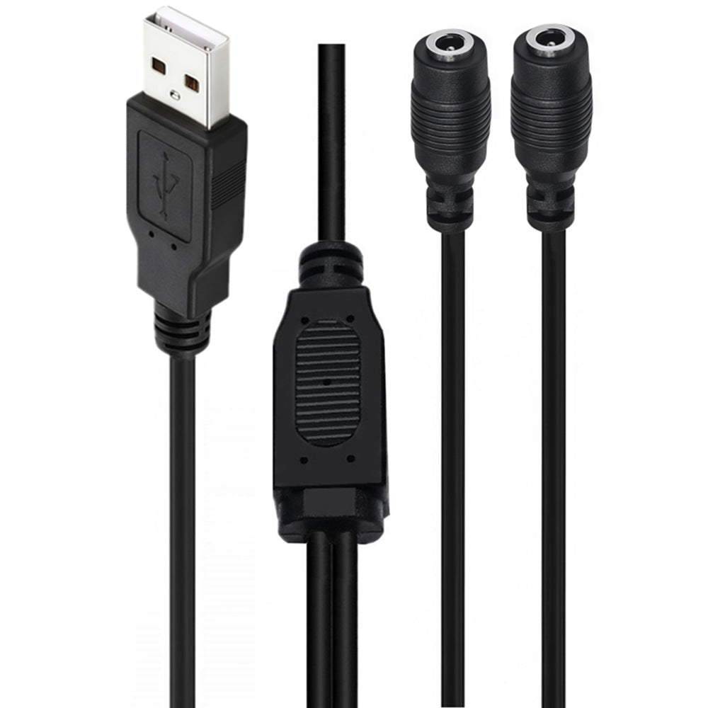 USB to DC 3.5x1.35mm female power cable 1m