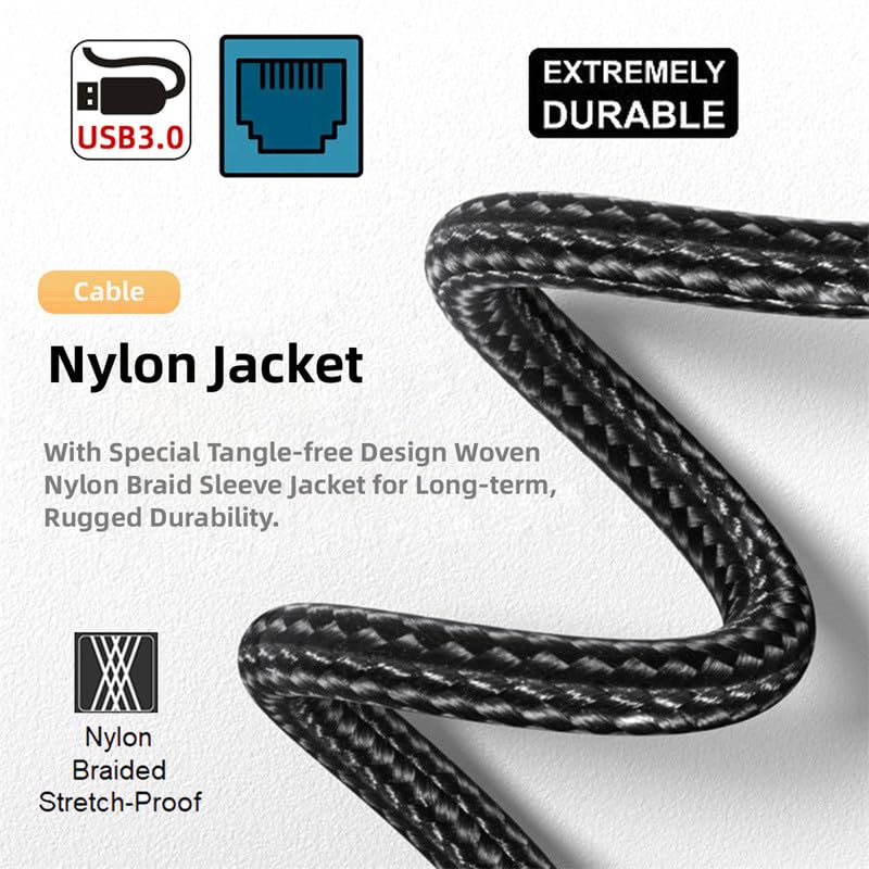USB C to Ethernet Cable, Type C to RJ45 Male 1000Mbps Gigabit Lan Network Connector