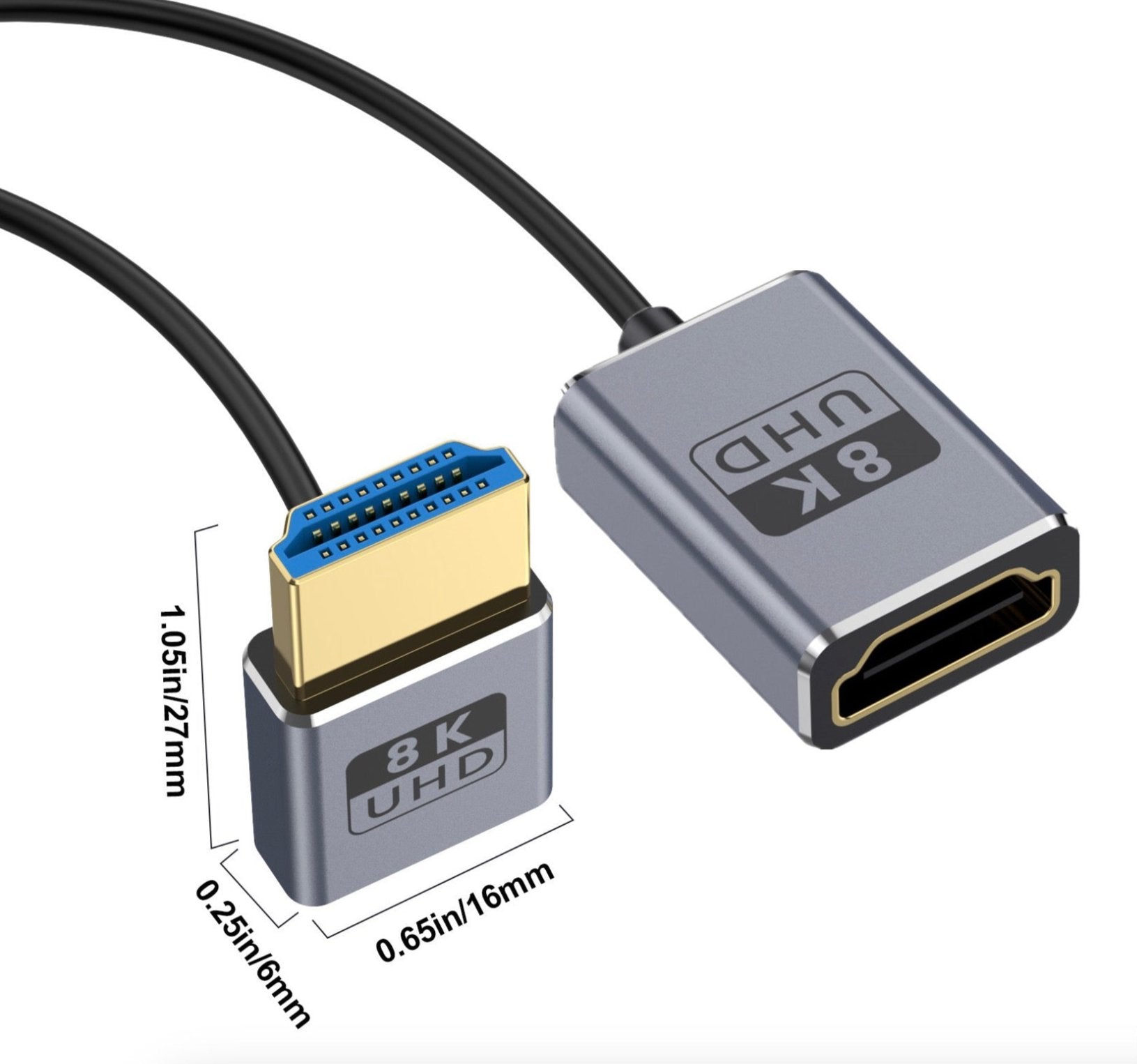 8K HDMI male to female extension cable