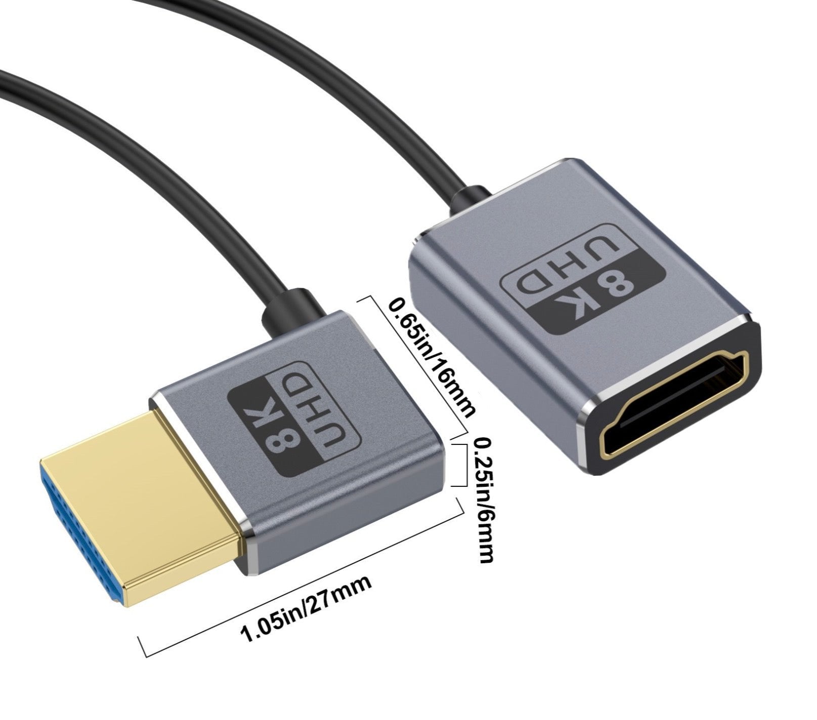 HDMI 2.1 high speed coiled cable