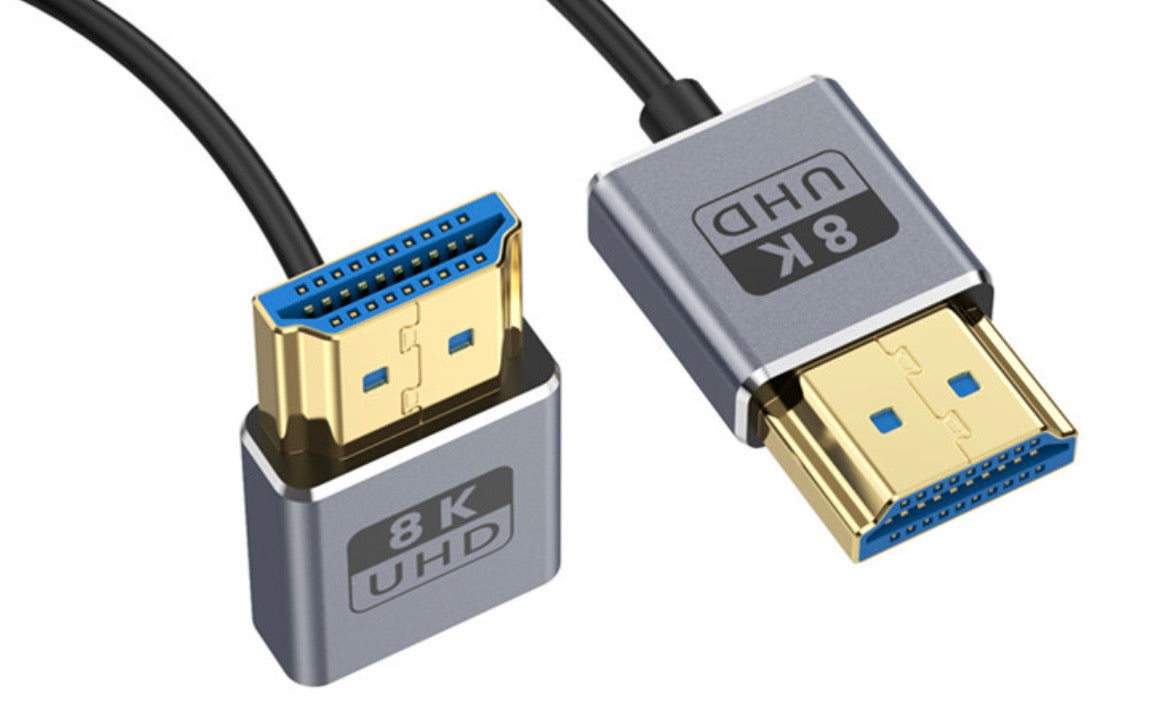 HDMI 2.1 male to male flexible coiled cord