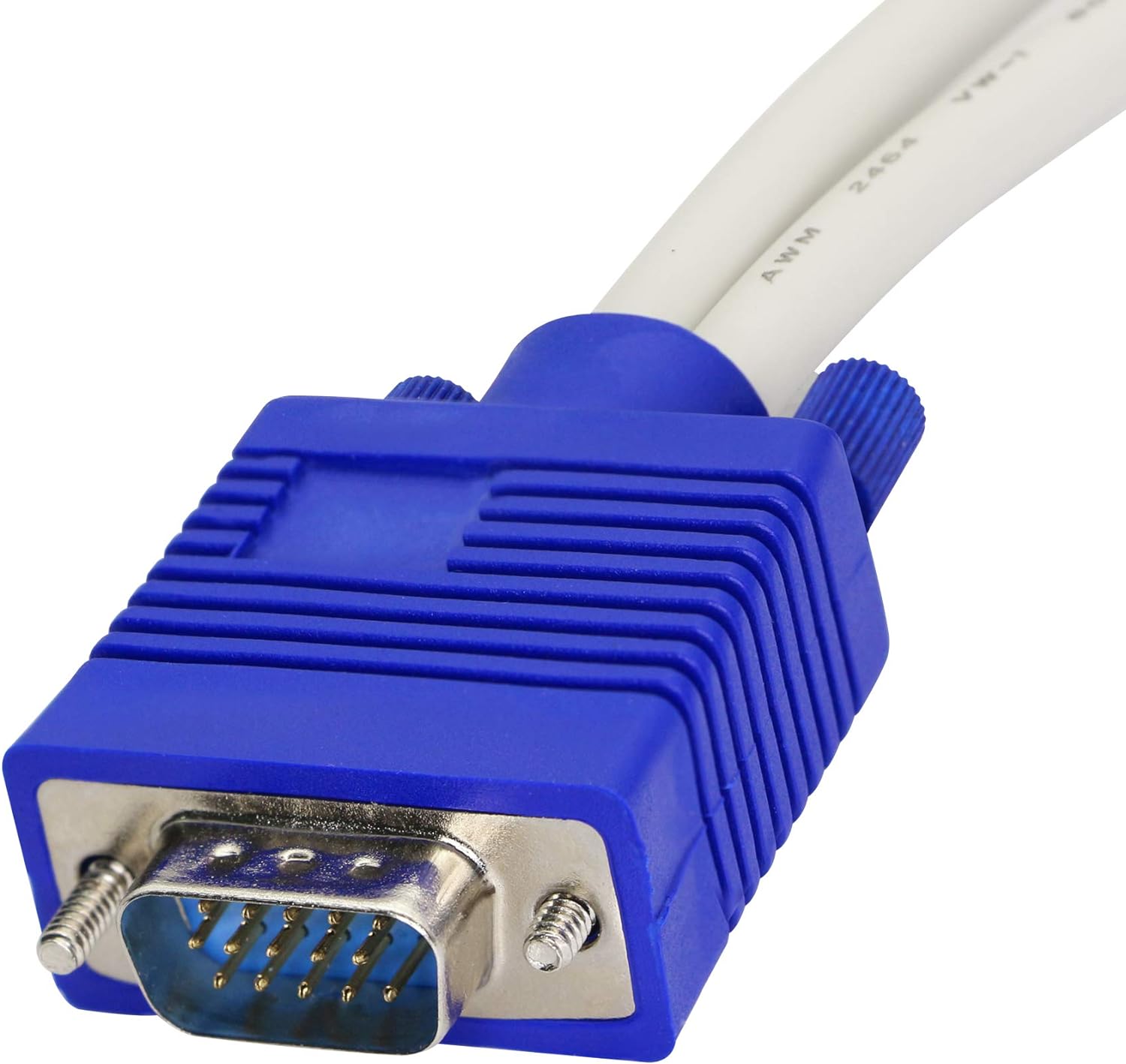 VGA male to 2 VGA female monitor splitter cable with ferrite cores