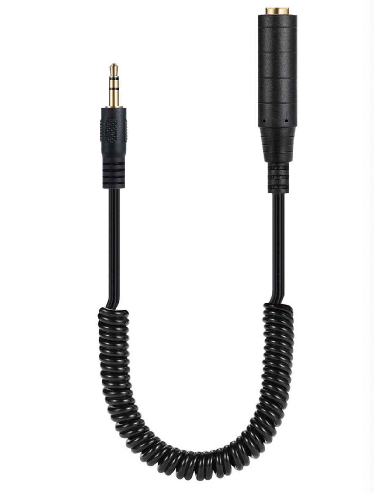 3.5mm Male to 6.35mm Female Stereo Hifi Mic Audio Coiled Extension Cable