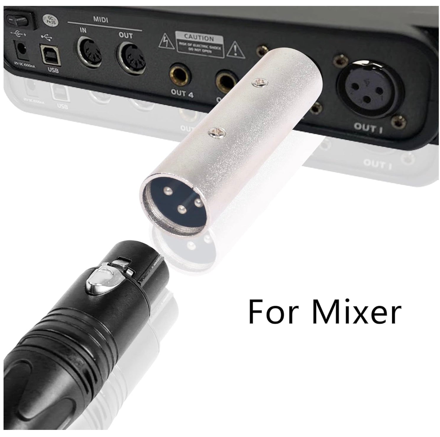 XLR Male to Male Adapter, XLR 3-Pin Gender Changer Microphone Extension Connector