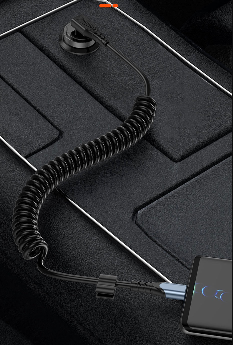 USB C Male to USB C Angled Male Coiled Data PD Charging Cable 60W 3A