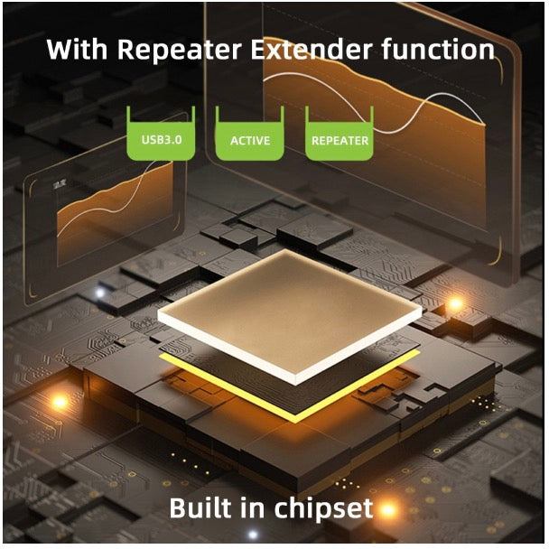 USB 3.2 Active Repeater Adapter USB C Female to USB C Female Extender for Camera Printer Computer