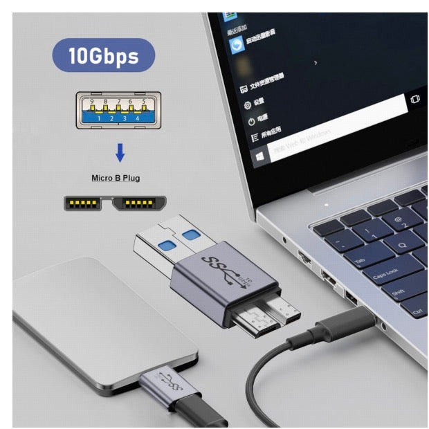 USB 3.0 to Micro B Data Charging Extension Adapter