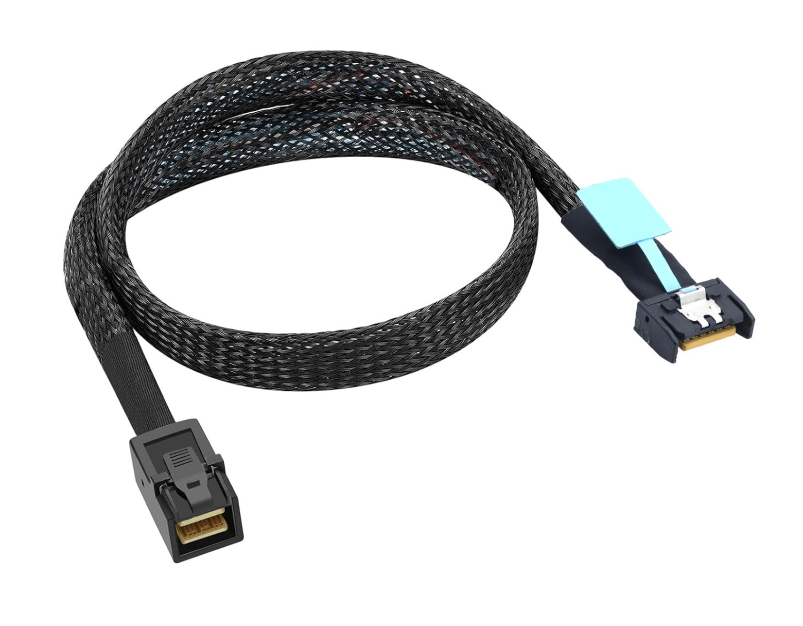 PCIE Slimline SFF-8654 MCIO 4i 4X 38-Pin to SAS HD SFF-8643 Cable | Support PCIe Gen5 Server