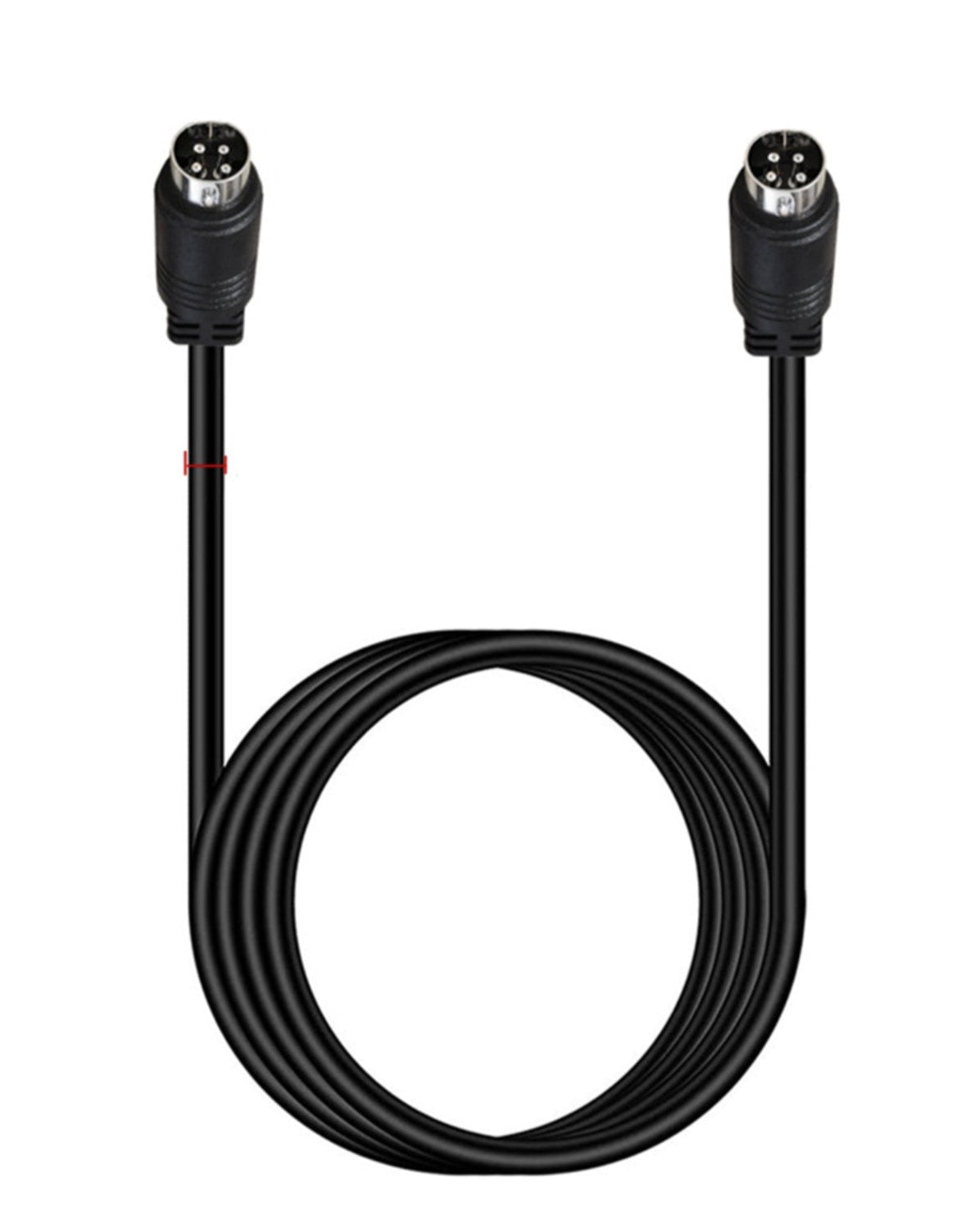 4 Pin Medium Din Audio Speaker Cable, 4 Core Male to Male Sound Power Connector