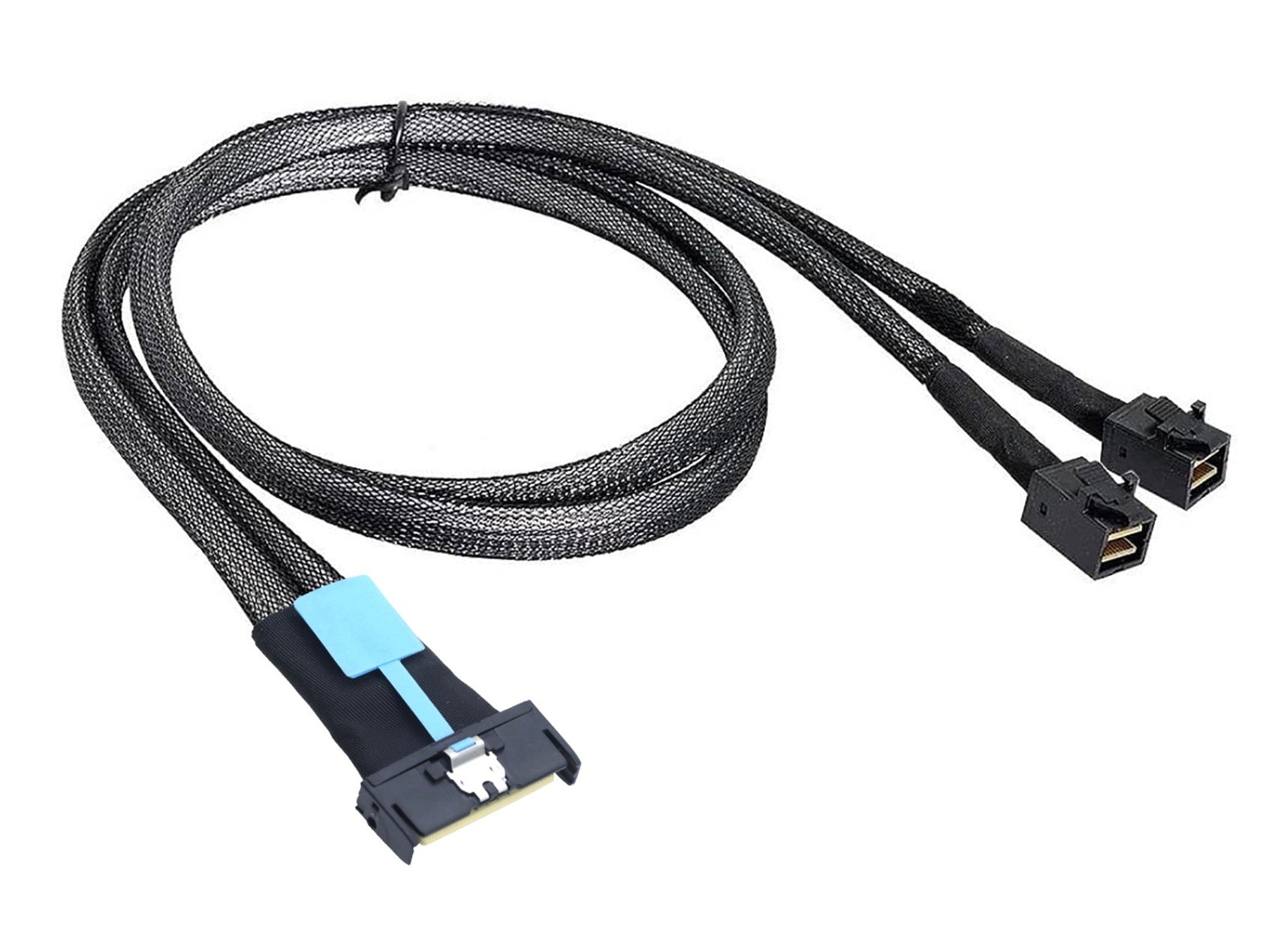 MCIO 8I 74P Slimline SAS to 2 x SFF-8643 PCIE5.0 Adapter Server Cable