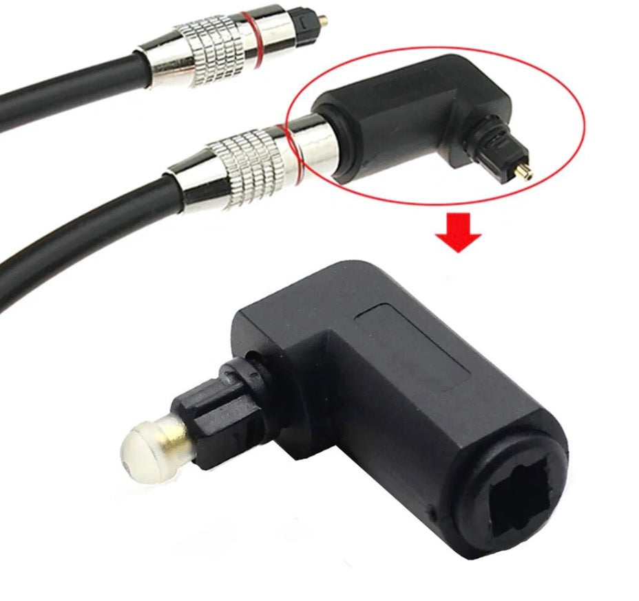 Toslink Male to Female Conversion Head Optical Fiber Audio Adapter