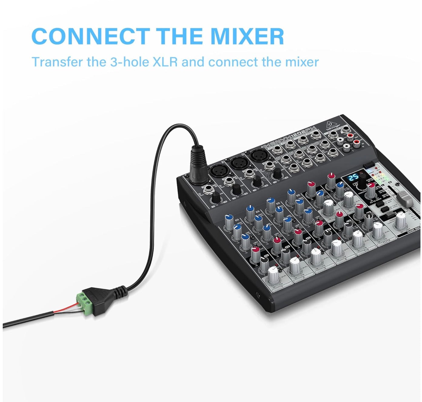 XLR Cable, XLR Male to 3 Pin Terminal Converter for Speaker, Microphone, Sound Equipment, Recording
