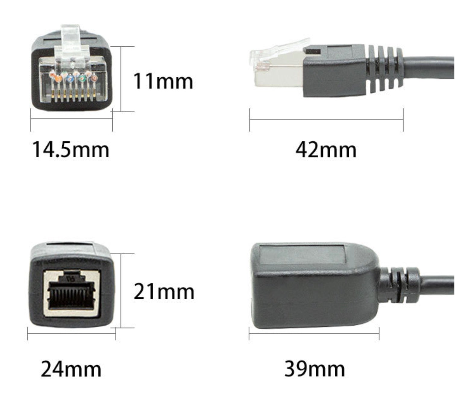 RJ45 Male to Female Ethernet Extension Cable Support Cat6 Cat5 5e