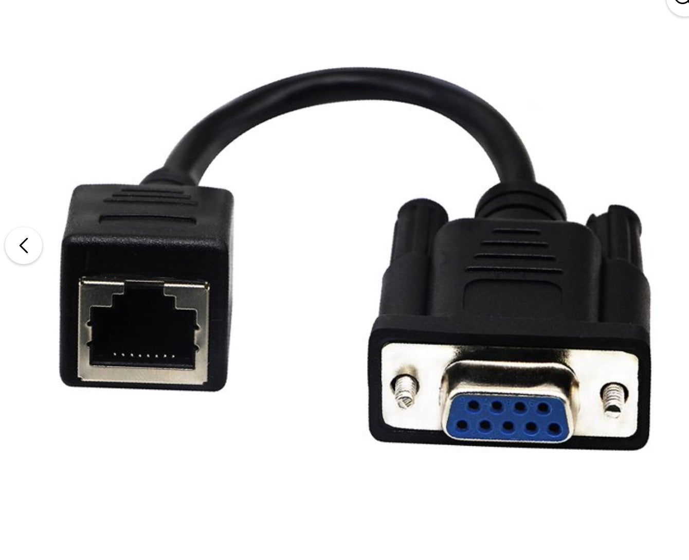 DB9 to RJ45 Serial Adapter, DB9 9-Pin Serial Female to RJ45 Female Cat5/6 Ethernet LAN Console Extender Cable