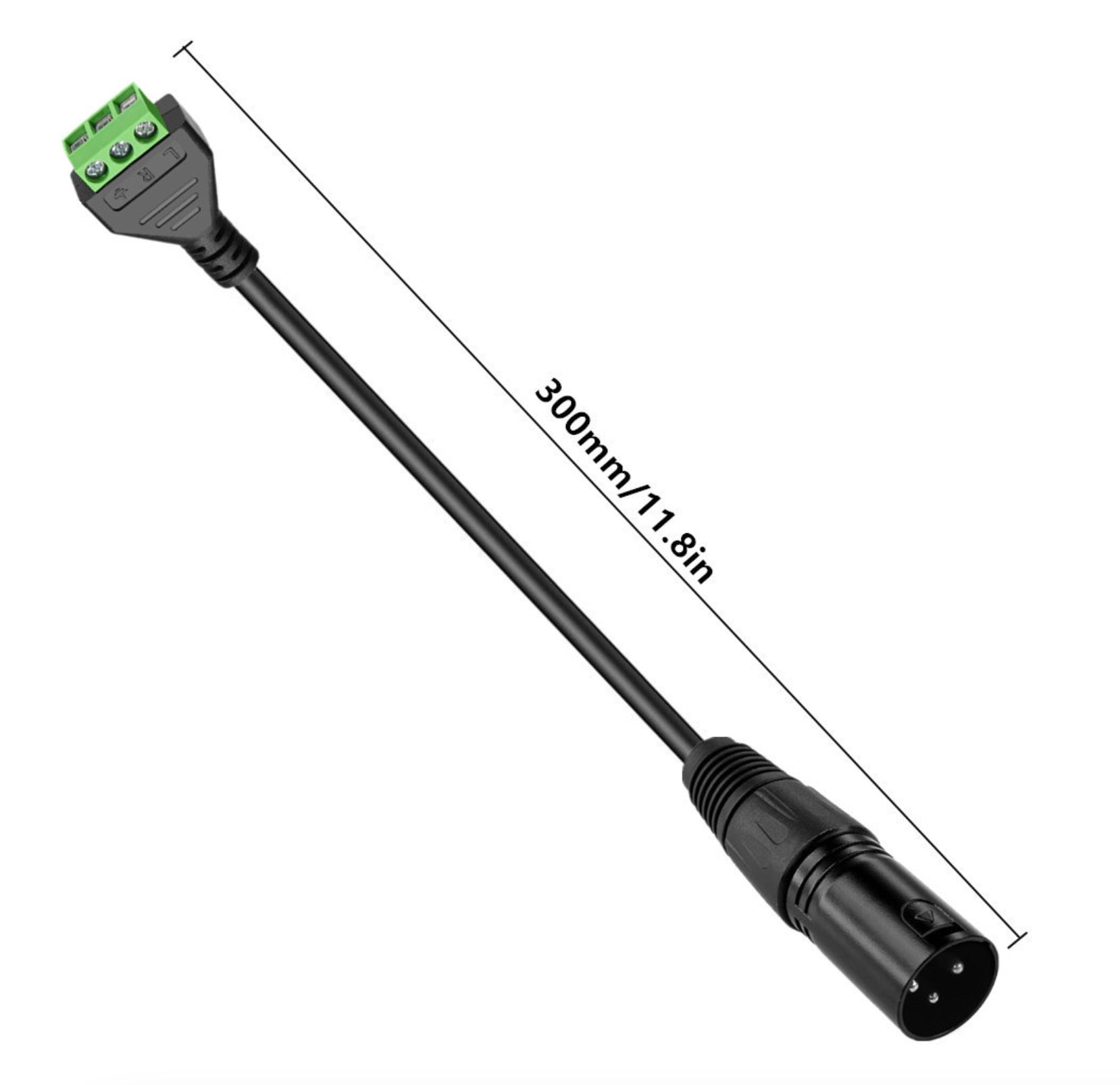 XLR Cable, XLR Male to 3 Pin Terminal Converter for Speaker, Microphone, Sound Equipment, Recording