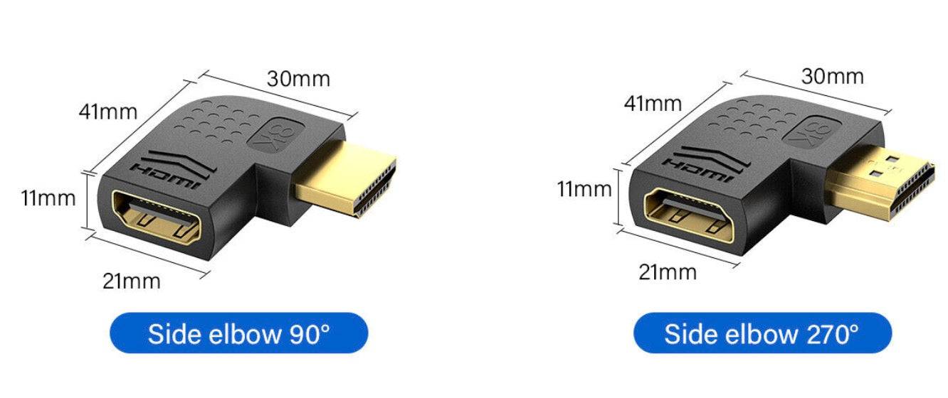 HDMI 2.1 Male to Female Extension Converter Adapter 8K@60Hz